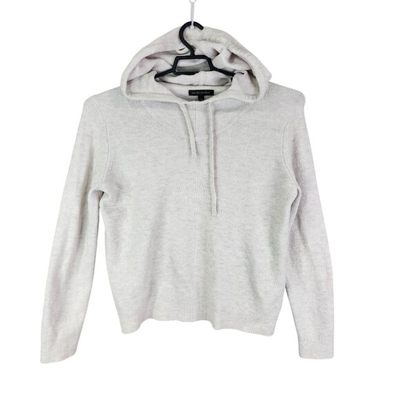 Banana Republic Sweaters - Womens Gray Banana Republic Hooded Sweater Long Sleeve Wool Blend Size L